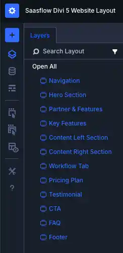 Saasflow Divi Layout Sections