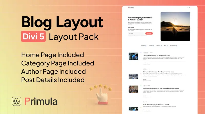 Primula Divi Minimal Blog Layout